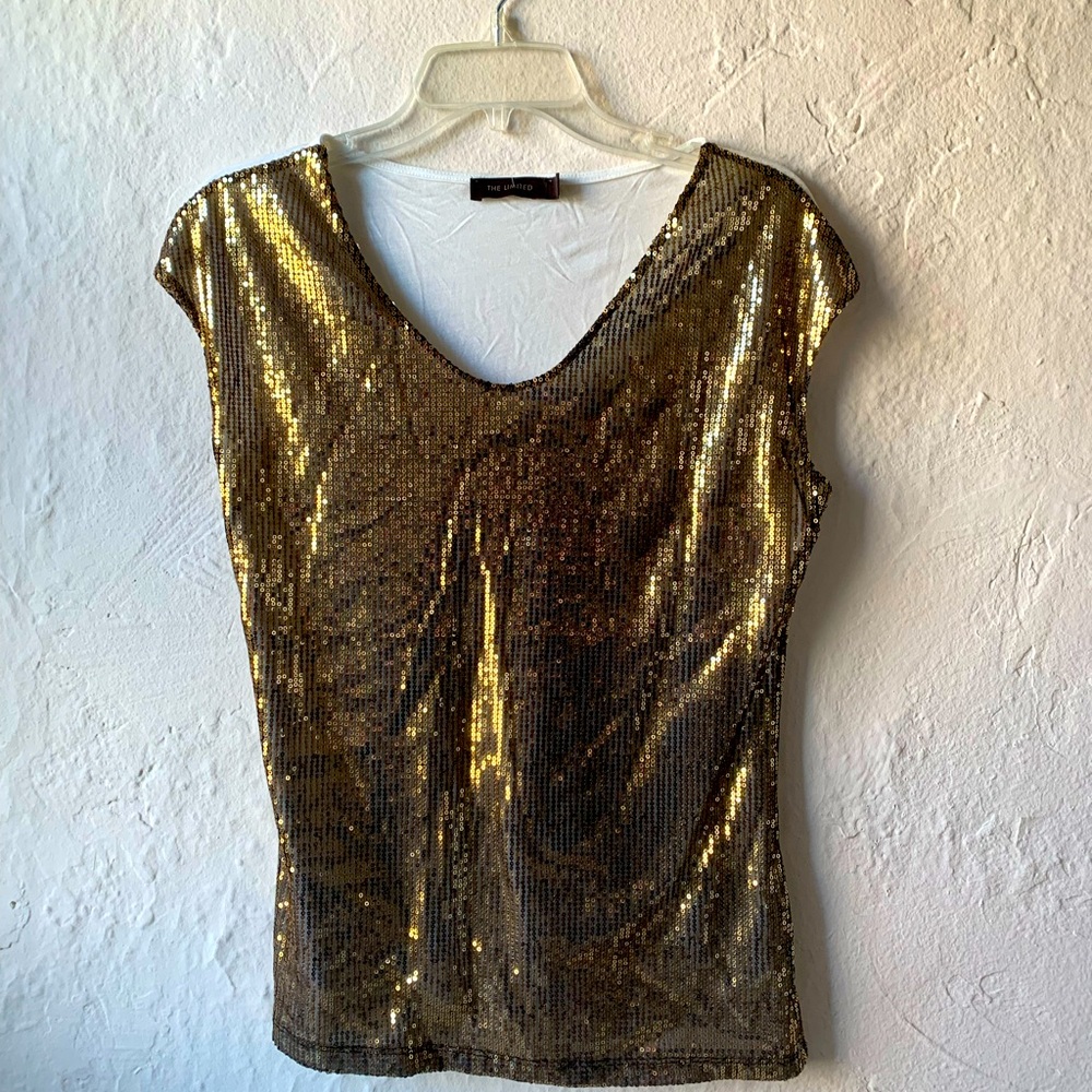 The Limited Gold Sequins Tee